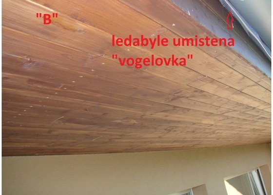 Oprava podbiti strechy + ochrana proti ptakum - stav před realizací