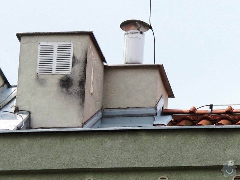 Kontrola/Oprava komínků na střeše bytového domu: Oprava_kominku_2