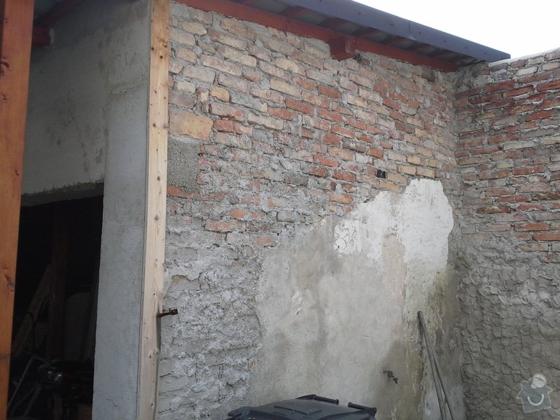 Zednické práce, oprava a nový nátěr fasády RD: 20140722_103701