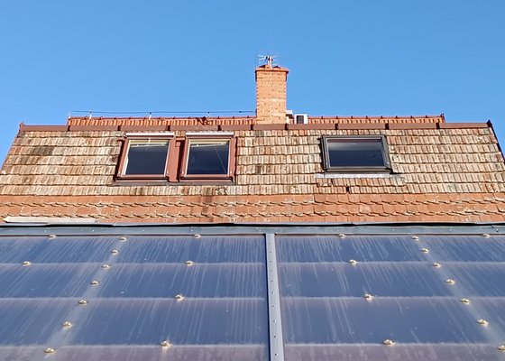 Montáž FV panelů na střechu - stav před realizací