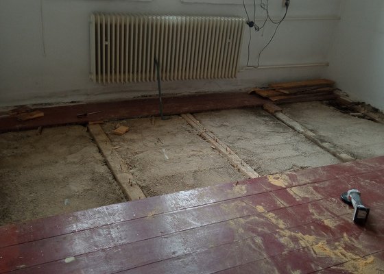 Demontáž původní podlahy a pokládka suché podlahy Fermacell