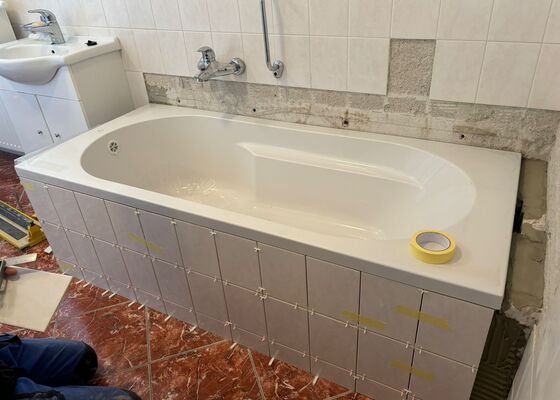 Výměna a snížení vany v koupelně
