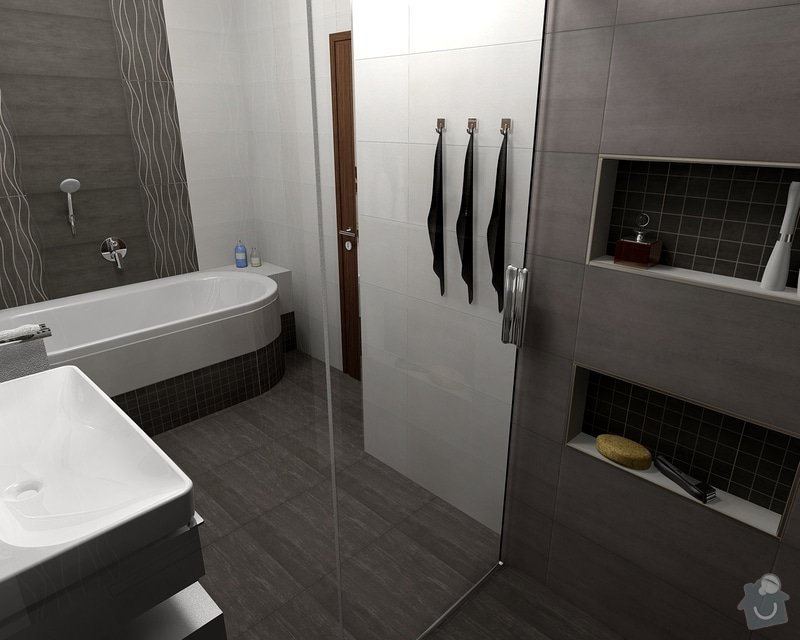 Oblozeni koupelny + 2 WC: Gazarek_koupelna_pohled_4