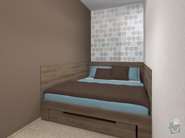 Návrh velmi malé ložnice: 1_mala_utulna_loznice_modra