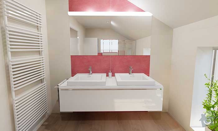 Dvě moderní koupelny v novostavbě RD - návrh: 07_moderni_cervena_koupelna_3