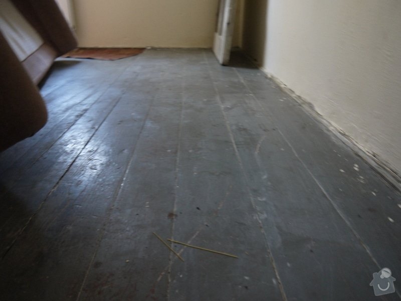 Broušeni/renovace staré podlahy: pokoj2