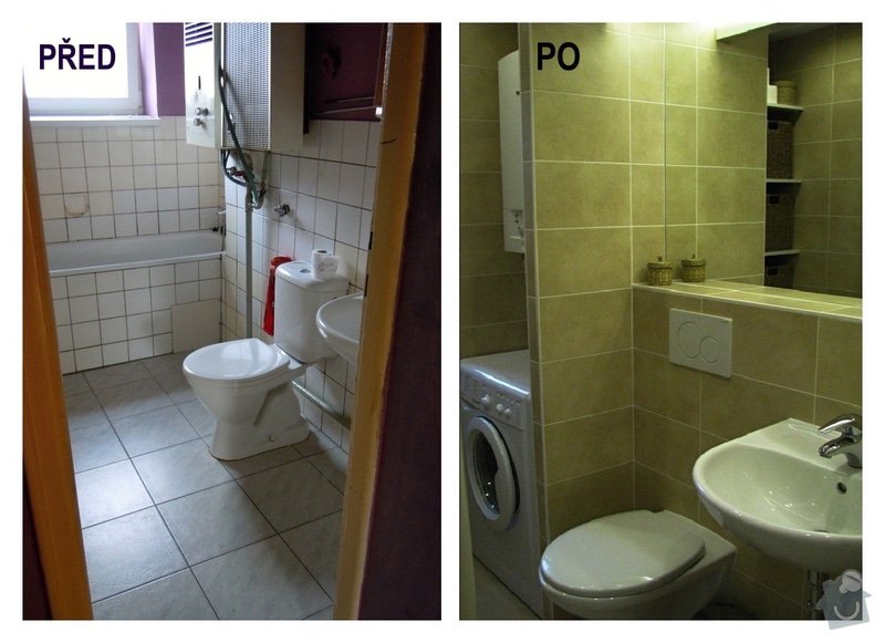 Rekonstrukce koupelny: pred_po