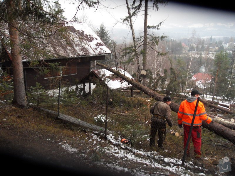Oprava střechy po pádu stromu na chatě ve Frýdlantě nad Ostravicí: SDC13115