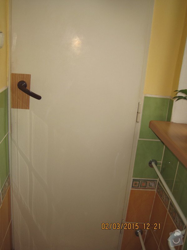 Renovace dveří - tapetování: WC
