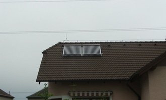 Realizace sprcch. kout,solární ohřev tuv, výměna stavajcího kotle plyn za kondenzační, realizace podlahového vytápění