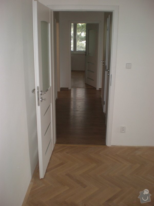 Renovace parket,vyrovnání podlah sanoniveleční stěrkou,lepení vinylové podlahy,montáž int.dveří: 014