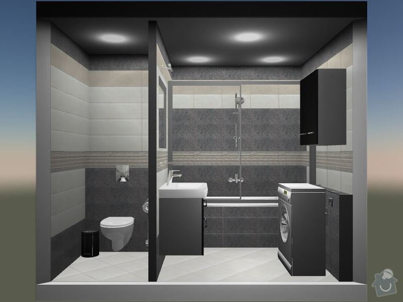 Kompletní rekonstrukce koupelny a toalety: 3D-08