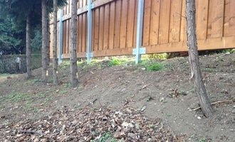 Úprava zahrady a dodělání plotu - stav před realizací