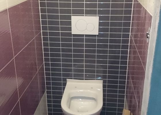 Obložení koupelny a WC, montáž sanity