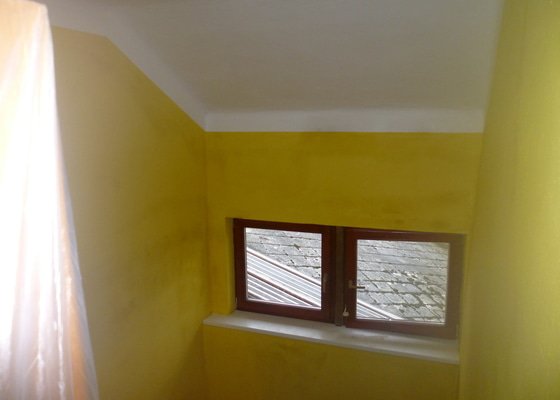 Malirske prace, povrchove opravy zdiva v interieru - stav před realizací