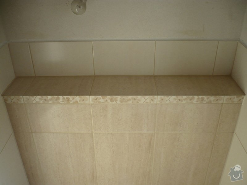 Provedení obkladů koupelna + WC, položení dlažby: P1190488